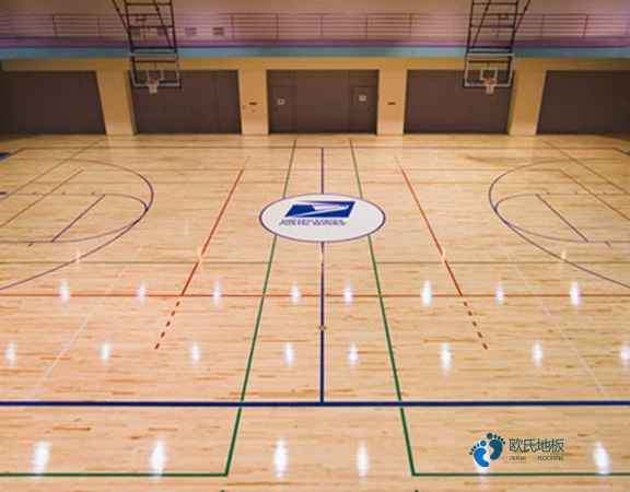 橡胶木篮球场实木地板板式龙骨结构